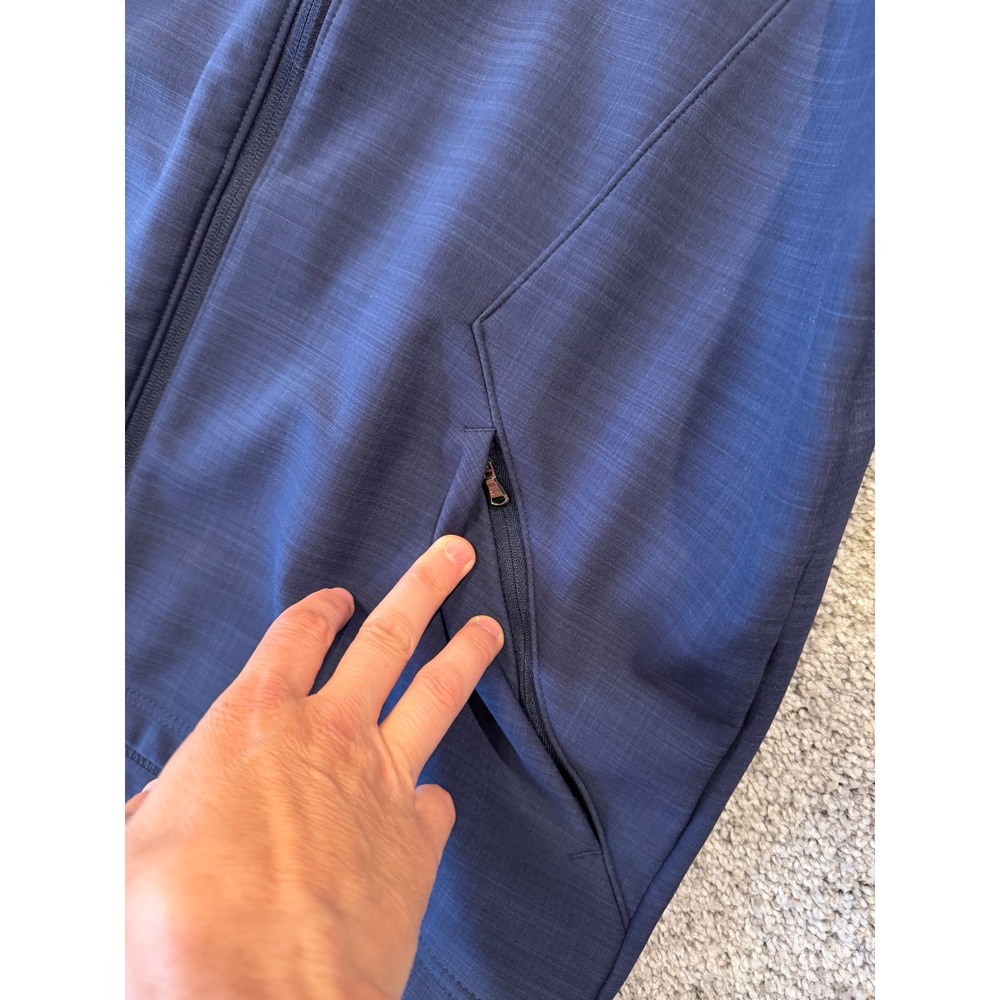 Under Armour Jacket Mens Large Blue Pepsi ColdGear Full Zip Softshell Mock Neck - Picture 10 of 12